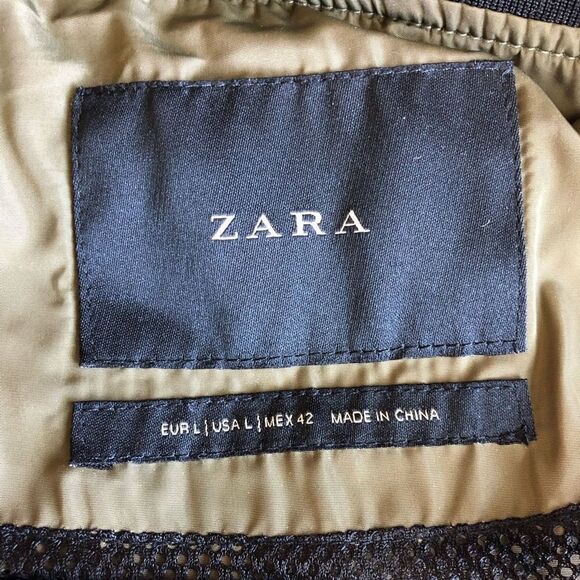 Zara Women’s Green Bomber Flight Jacket - Picture 5 of 16